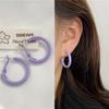 Purple Earrings Earrings High-End Earrings Women'S Niche Design Earrings Light Luxury Stud Earrings Accessories