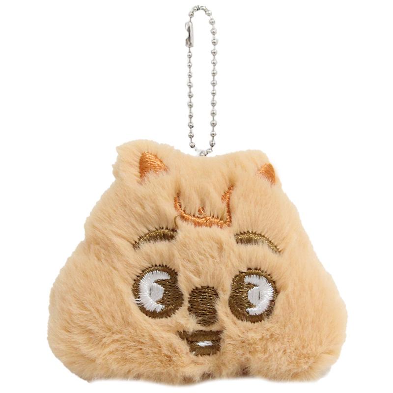Kpop Stray Kids SKZOO Face Plush Keychain, Cute Cartoon Animal Head Stuffed Pendant, Soft Bag Charm Fan Merch Gift