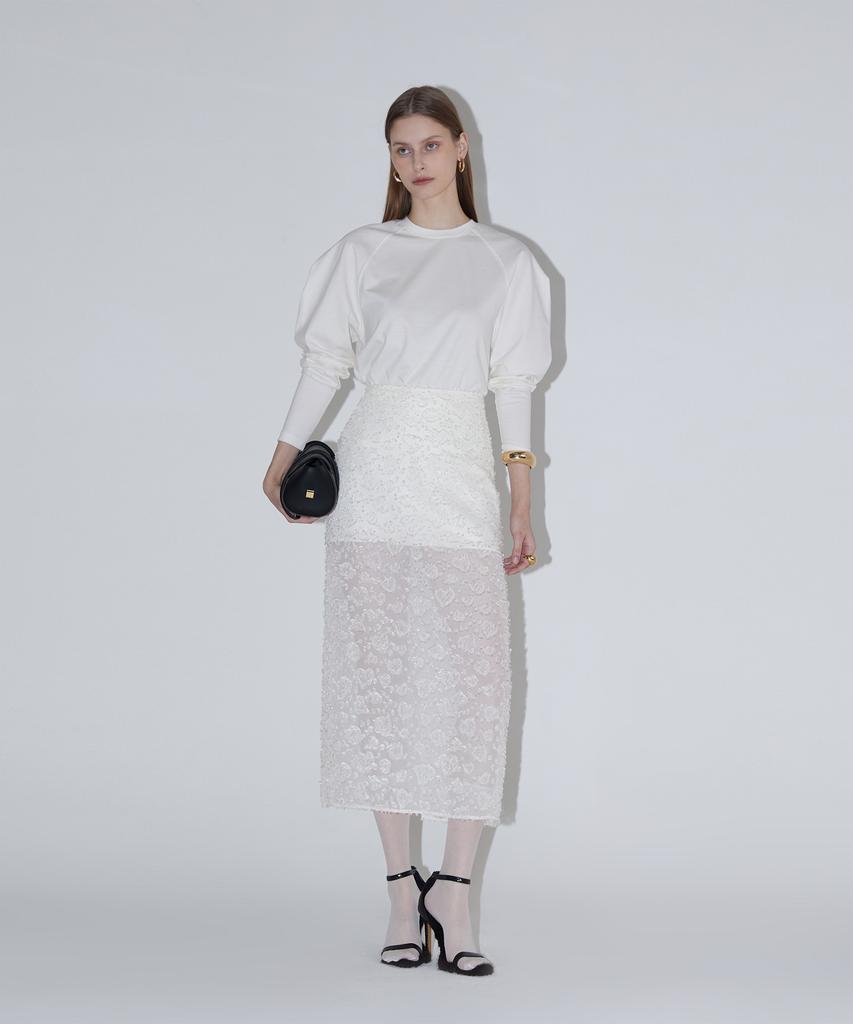 Rene J Sand Puff Sleeve T-Shirt