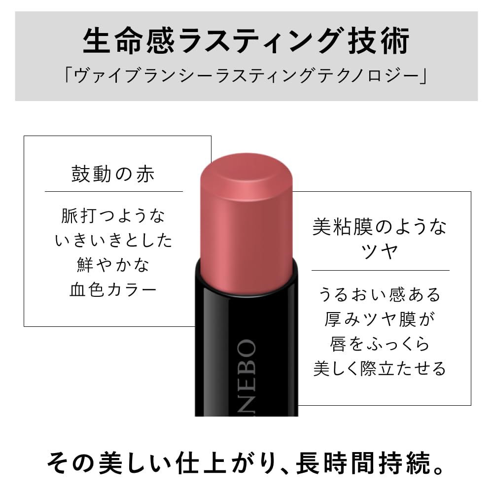KANEBO Rouge Star Vibrant V17 Lipstick My Playlist Warm Rose: Resistant To Creasing and Rubbing, Provides a Fresh, Glossy Finish, and Maintains a Heal