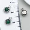 12pcs Mix Birthday Pendant Round Stainless Steel Rhinestone Charms For Jewelry Making Supplies DIY Necklace Bracelets Materials