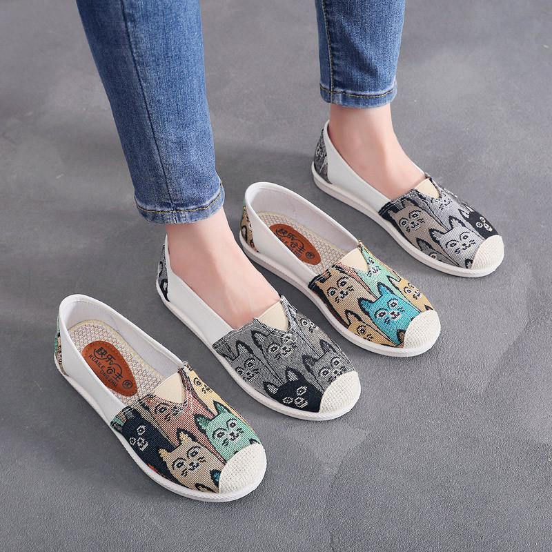 Cloth Shoe Season New Women's Shoes Non-slip Soft Sole Comfortable Canvas Shoes Trendy Versatile Fisherman Shoes