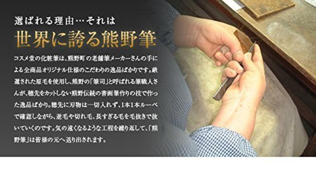 Kumano Brush Makeup Brush Cosmedo Portable Sliding Pine Squirrel Eyeshadow Brush with Cap (Flat Brush) [RS Series] (Eyeshadow Brush) RS-03M