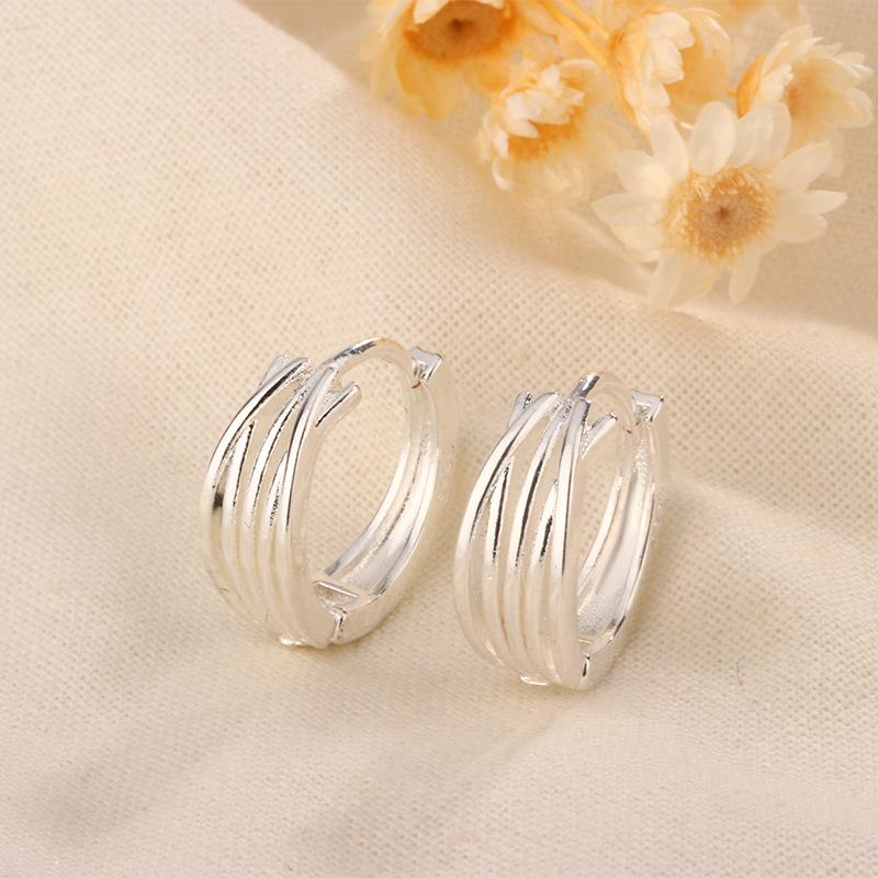 Minimalist Multi Layer Line Earrings For Women Niche Light Luxury Fashionable High End Sense Jewelry