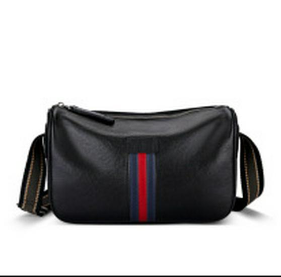 Trendy Men's Genuine Leather Shoulder Messenger Bag - Casual, Fashionable, First Layer Cowhide, Small Commuter Size