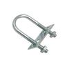 1Pcs Durable Galvanized Q235 Carbon Steel M8 Round Tube Clamp With Baffle Screws Round Bolt Pipe U-clamp for Round Tube