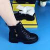 New Women's Velvet Martin Boots Warm Short Boots with Velvet Inner Anti Slip Flat Boots Women's Boots
