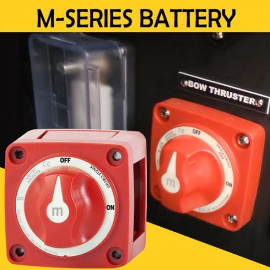 6006 M-Series Systems Mini On-Off Battery Man Knob Switch Marine Red 2-Position