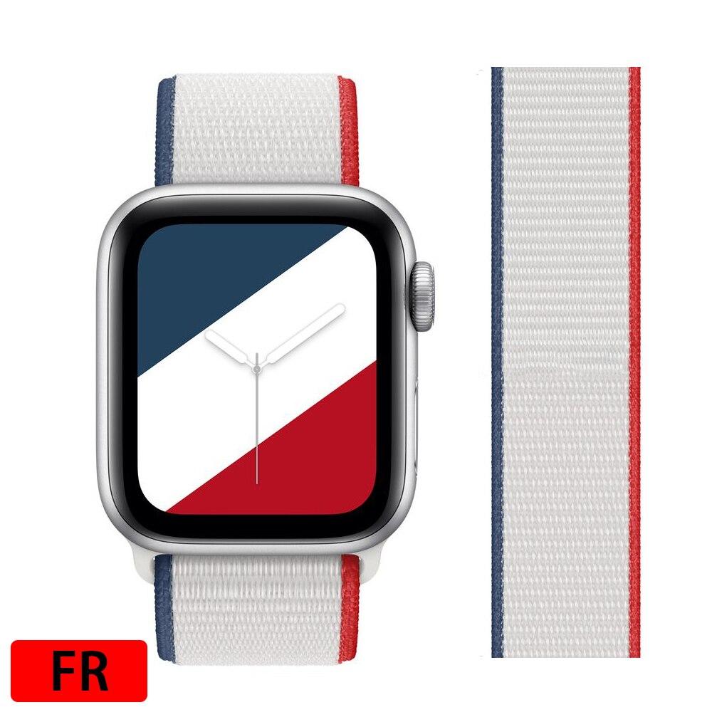 Nylon Strap for Apple Watch Band 44mm 40mm 42mm 38mm Wristband Belt International Collection Sport Loop Bracelet iWatch 5 4 3 Se 6