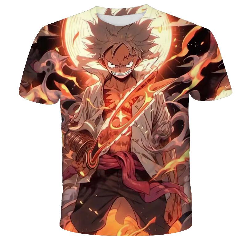 Jungen Anime T-Shirt Sommer Kurzarm Top