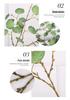 French Round Eucalyptus & Apple Leaf Simulated Plant for Wedding & Home Decor