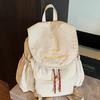 Backpack Women's New Summer Niche Collegiate Style Large Capacity Casual Canvas Schoolbag