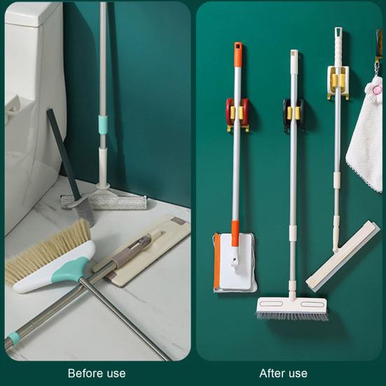 Wand-Montiert Mop Organizer Haushalt Wasserdichte Mop Lagerung Rack Stanzen Kostenloser Besen Aufhänger Haken Reinigung Werkzeug