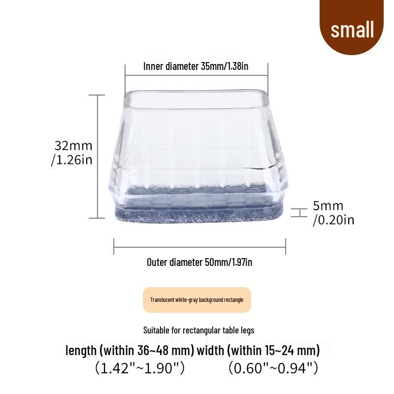 Silicone Chair Leg Covers with Felt Pads - Furniture Protection and Noise Reduction