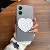 Heart Shape Suction Cup Phone Case for Vivo Y27 4G Semi Transparent Matte Shockproof Soft TPU Cover