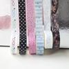 6PC Mix Korean Sweet and Cool Paper Tape Star Glasses Polka Dot Diy Decorative Collage Hand Account Material Tape Roll Sticker