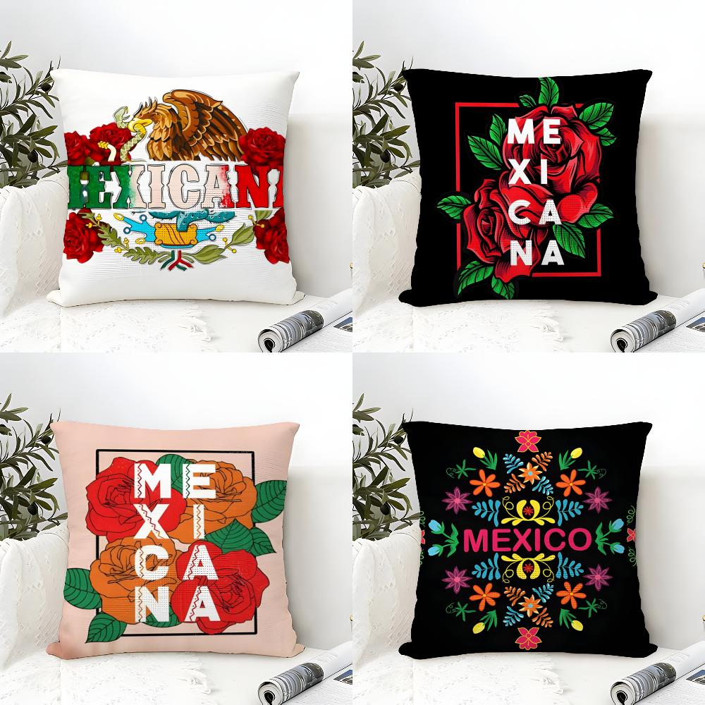 M-Mexicana Aesthetics And Art Pillow Case Linen Cushion Covers For Decorative Sofa Home Pillows Case Car Chair Pillows Cases