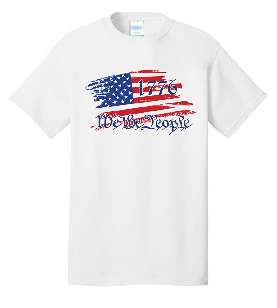 We the People 1776 American Flag Tee T-Shirt MAGA Republican Constitution Unisex T-Shirt S