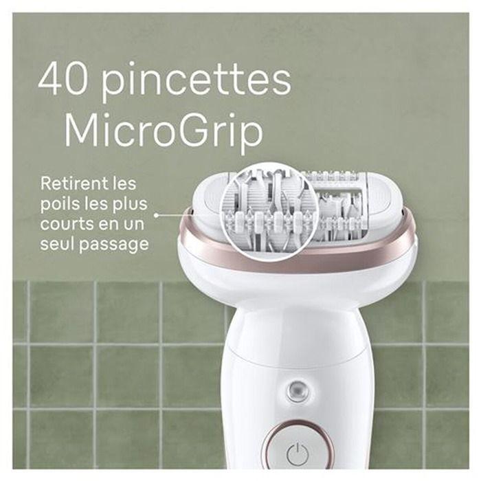 Electric Epilator Braun Silk Épil 9 SES 9 000 White and Pink