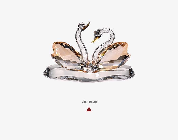 Luxury Goddess-Style Car Ornaments: Creative Swan Center Console Accessories