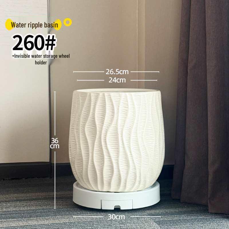 Large Caliber Resin Flower Pot for Monstera Deliciosa - Durable, Thickened Design with a Luxurious Touch
