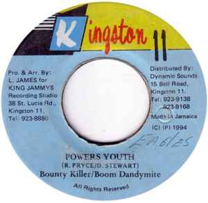 

7inch Record BOUNTY KILLER, BOOM DANDIMITE - Powers Youth none Kingston 11 1994 Jamaica Reggae, Ska & Dub Used