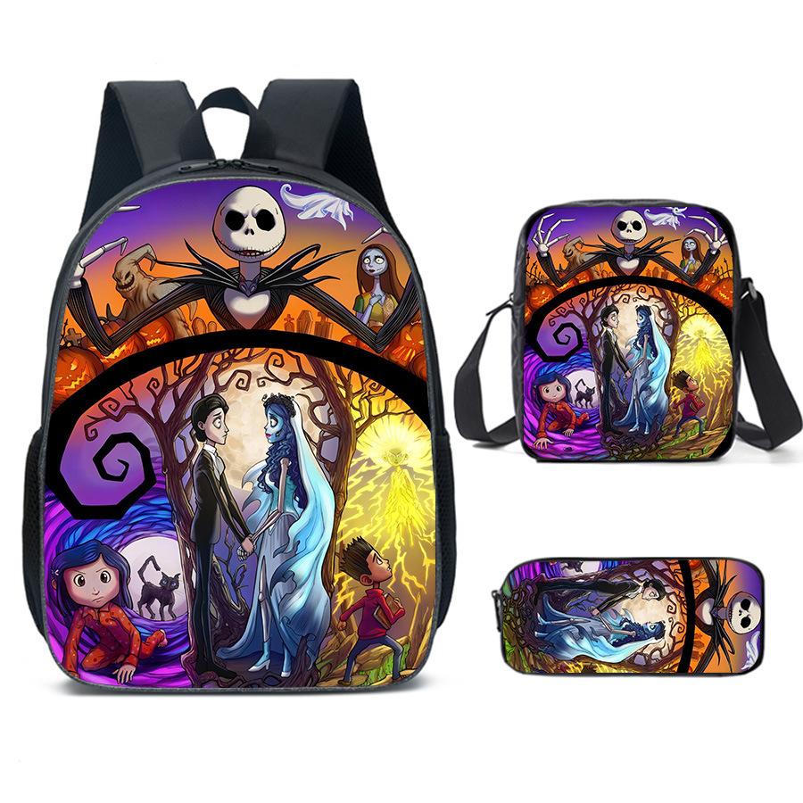 The Nightmare Before Christmas School Bags Men'S And Women'S Backpacks