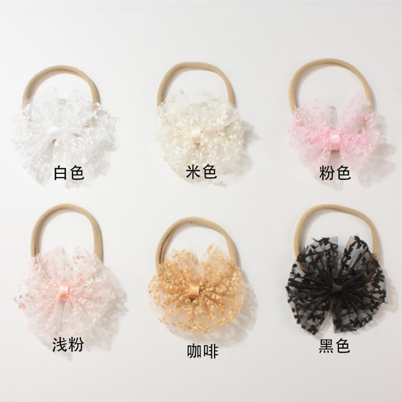 Children's bow headband, new baby elastic elastic headband, thin soft baby hair accessories