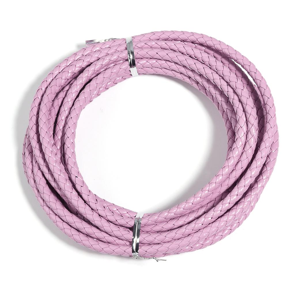 5 Yards/lot 6mm 7mm Round Braided Leather Cords PU Leather Cord Cordon Cuir For Bracelet Necklace DIY Jewelry Making