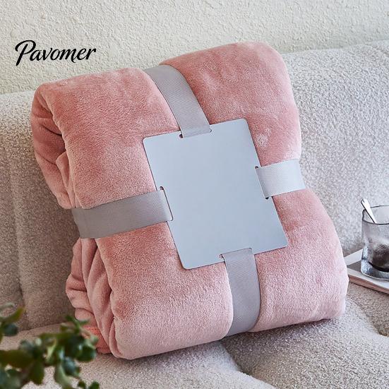 Lightweight Travel Blanket Solid Color Flannel Throw Blanket, Plush for Bed, Foldable Sofa, Couch, Soft Fuzzy Nap Sleeping All Seasons