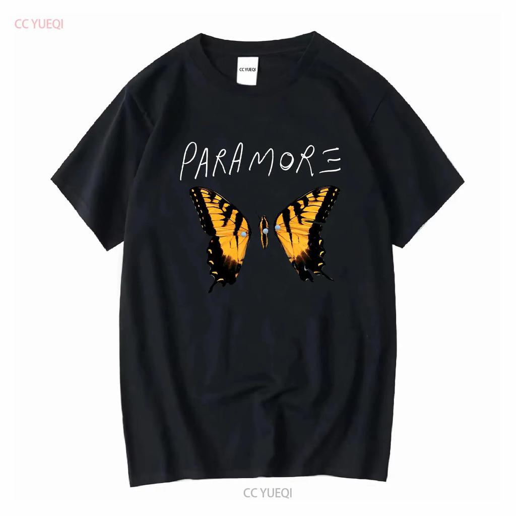 Camiseta Banda Paramore Rock Joya Negra Papá Para Regalo vintage Lavada Elástica gráfica Suave Ligeramente Elegante Transpirable Informal
