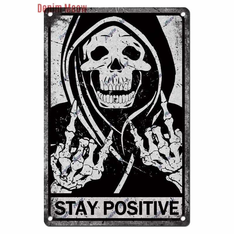 Vintage Witch Halloween Wall Art Poster, No Trespassing Metal Sign, Warning Tin Plates for Gift, Bar Party, Room Decoration WY68