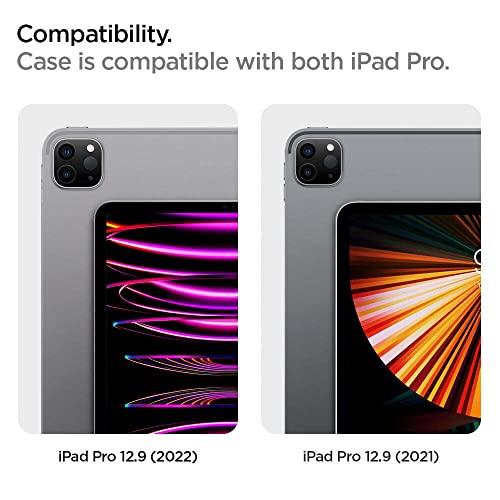 Spigen iPad Pro 12.9 Case for 6th/5th Generation (2022/2021) - Tri-Fold Stand Cover with Apple Pencil Storage and Charging, Slim and Lightweight, Auto