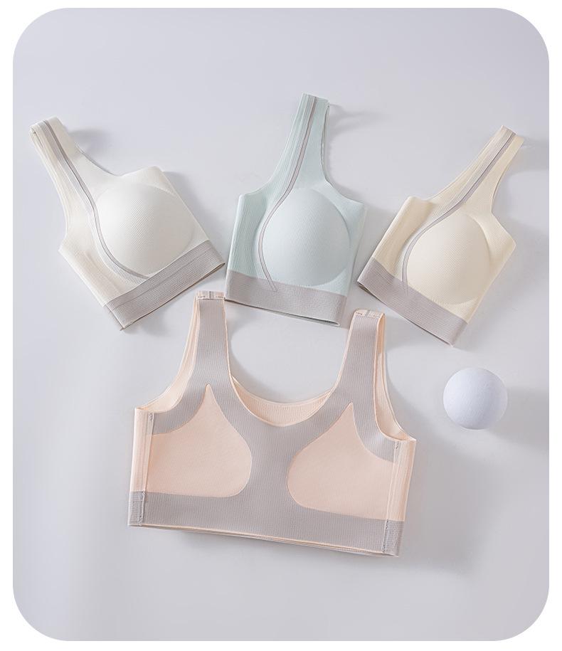 525 New Girls' Vest with Wide Straps: Breathable, Comfortable 2-in-1 Sports Underwear for Growth Period