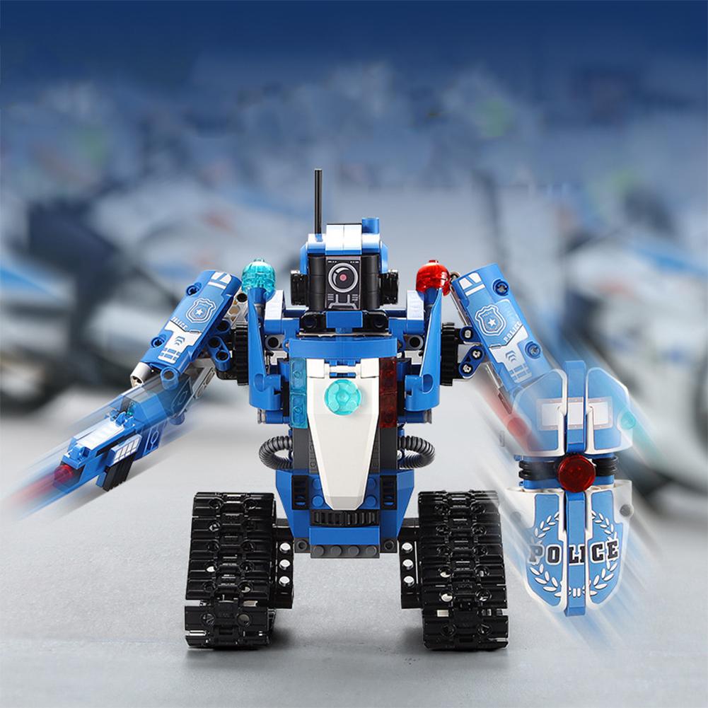 Assembled Building Blocks Remote Control Car Toys 2-in-1 Deformation Robot + Vehicle Model Holiday Gifts For Boys Children