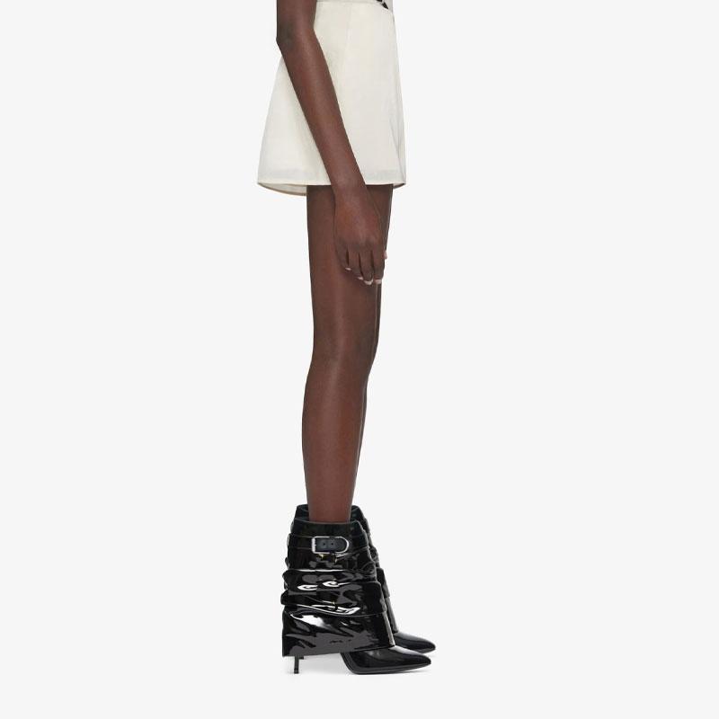 Fashion Brand New European American Pleated Middle Tube Stacking Boots Pointed Slim High Heels, Solid Color Fashionable Skirts Boots 43