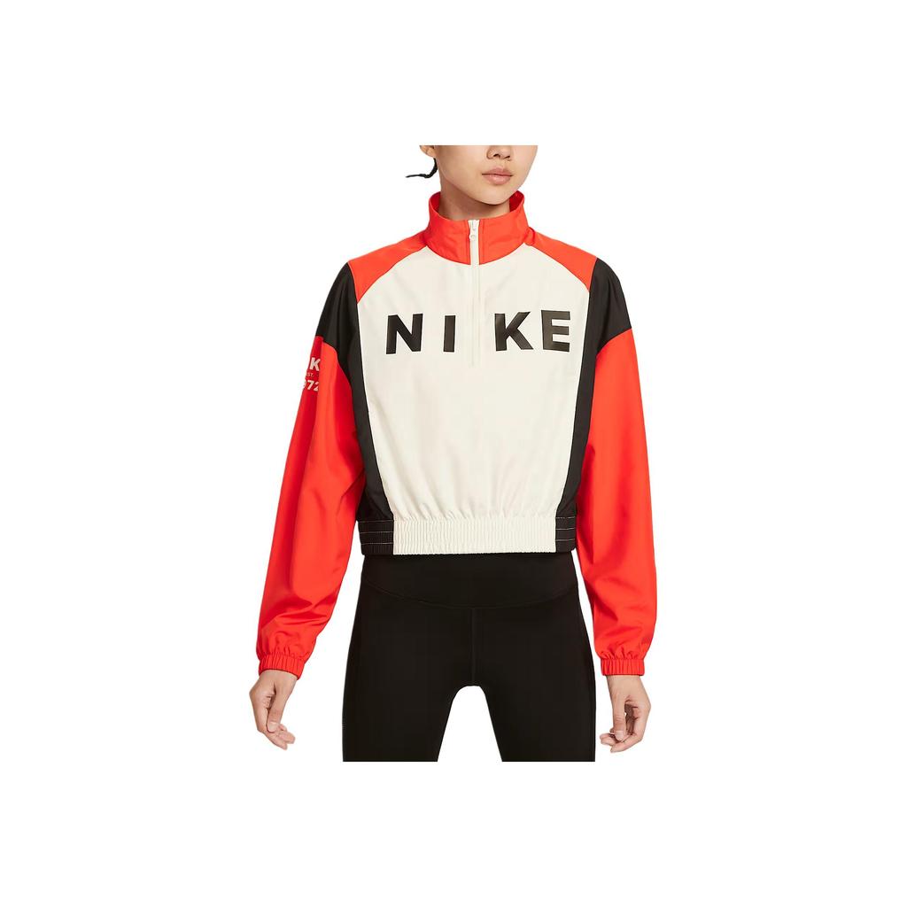 Nike Sportswear Logo Oversized Woven Lightweight Long Sleeve Jacket Women Jackets IH8479-133