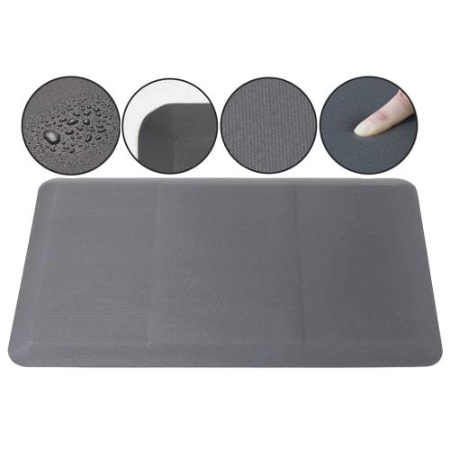 iimono117 Stress-Reducing Mat, 80cm Wide X 50cm Deep X 1.7cm Thick, Wipeable and Washable Kitchen Mat with Memory Foam Cushion, Comfortable for Office