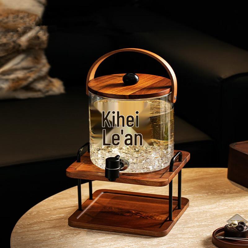 Andytai Glass Beverage Dispenser with Faucet
