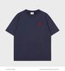AMI&EASY Classic Short-Sleeve Men's T-Shirt with Small Heart Embroidery - Casual and Versatile Summer Wear