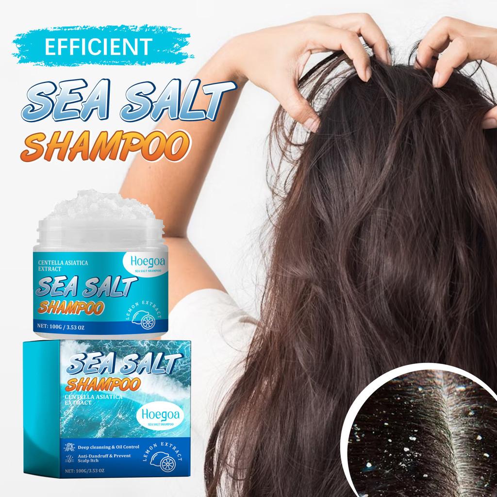 Hoegoa Sea Salt Anti Dandruff Shampoo Deep Cleansing Scalp Care For Itchy Hair 100g