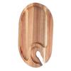 Wine Appetizer Plate Cheese Board Wooden Steak Plate with Wine Glass Holder for Party Gathering