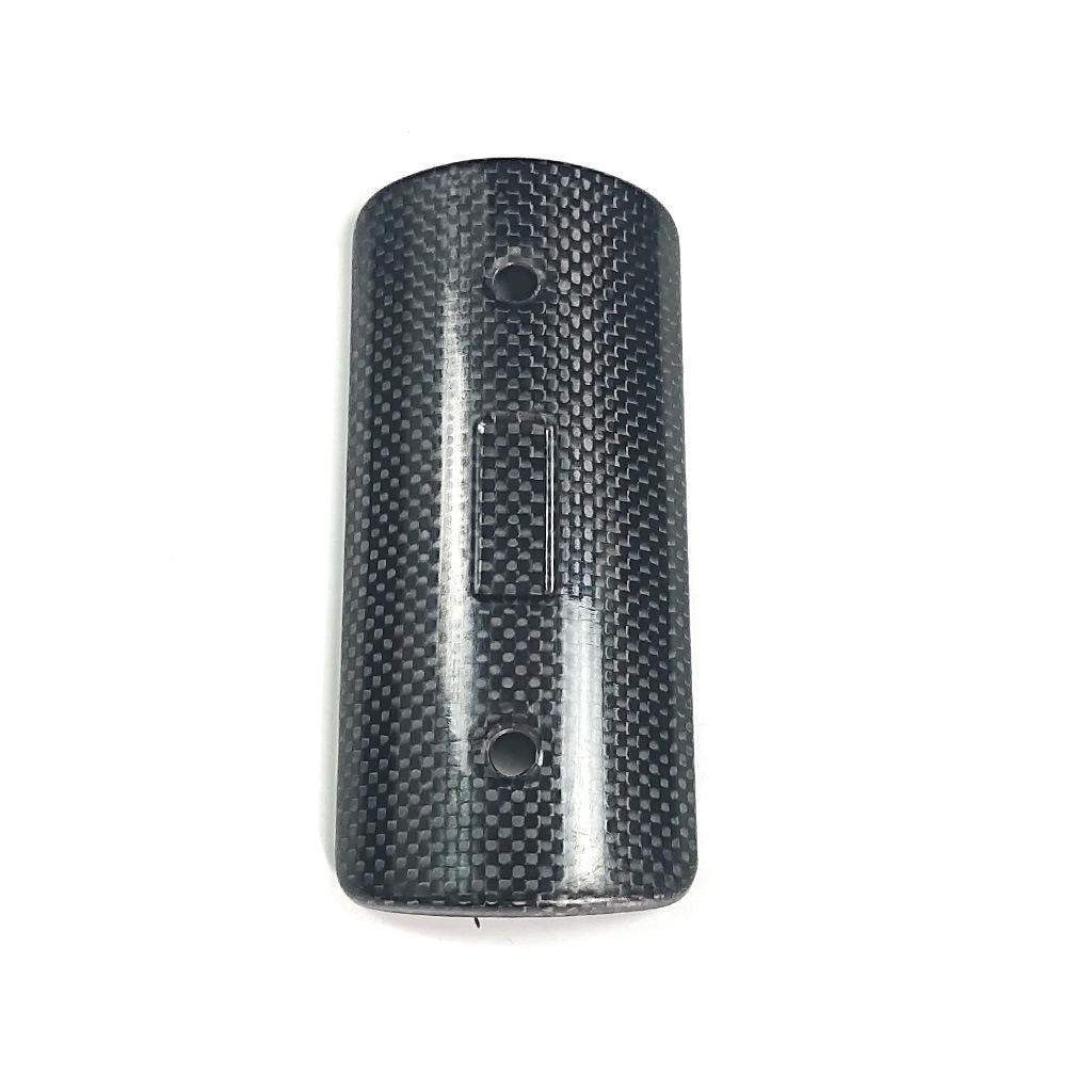 Motorcycle Carbon Fiber Exhaust Heat Shield - Anti-Scald, High-Temperature Resistant Cover.