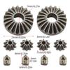 Metal Axles Differential Gear for 1/10 and 1/8 Truck Tractor Car Interior Parts Model Car Replacement