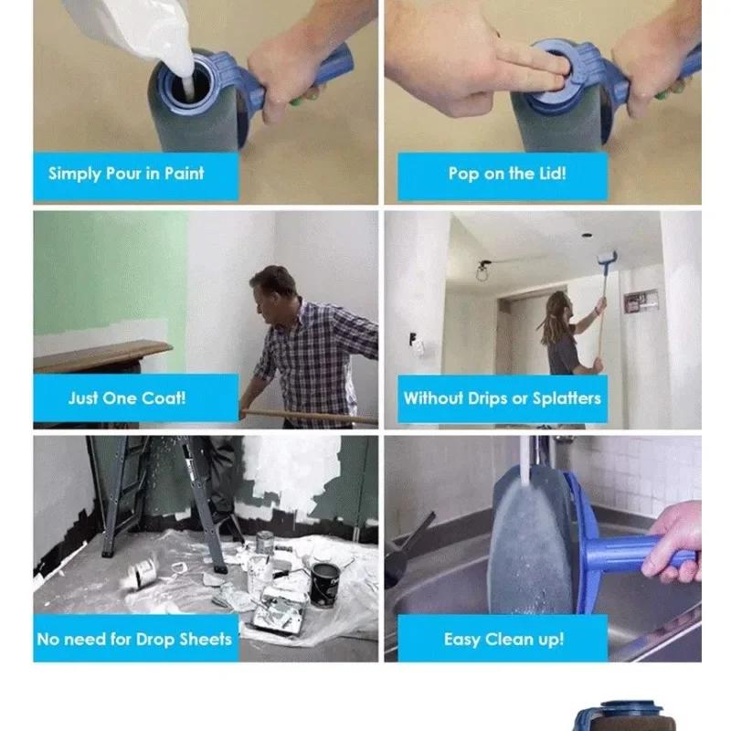 Professional Wall Paint Roller Set Multifunctional Clean-cut Edges Painting Rolling Brush For Wall Painting Treatment Tools