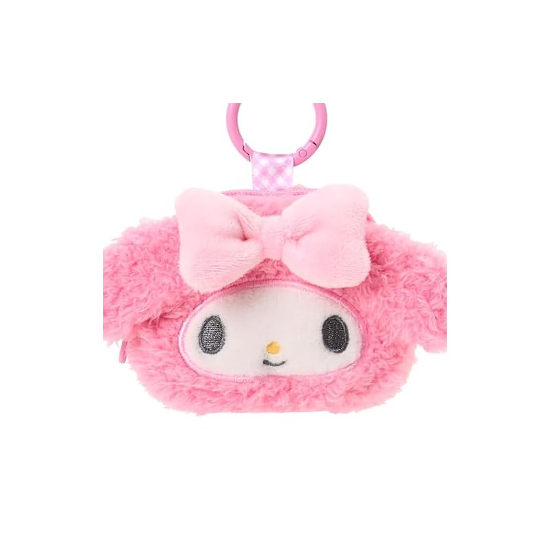 SANRIO Face-shaped Mini Pouch with Carabiner - My Melody - Suitable for Ages 3 and Up - 015687