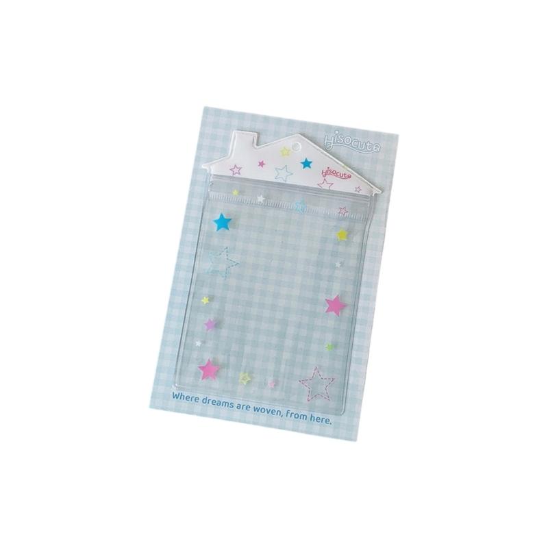 House Shape Card Storage Case For Doll Stuffed Animal Cards Water Resistant Clear PVC Doll Organiser Card Sleeve синий 497₽