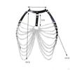 Fashion Body Chain Synthetic Leather Accessory Punk Layered Chest for party