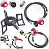 1.5FT High Pressure Propane Regulator and Hose 0-20 PSI Adjustable Grill Connector for Burner Turkey Fryer Forge Smoker Cooker