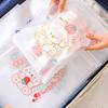 2pcs Clothing Storage Bag Travel Cartoon Children Transparent Clothing Zipper Bag Cute Thickened Frosted Bag Underwear Pouch